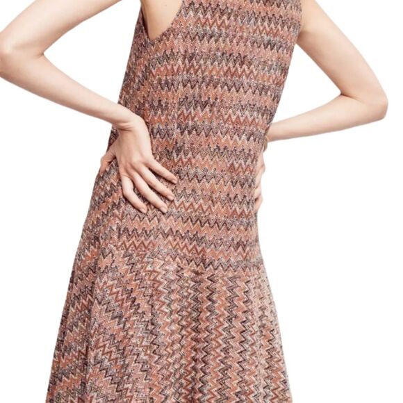 Maeve for Anthropologie Westwater knit Chevron dress Large - Picture 4 of 12